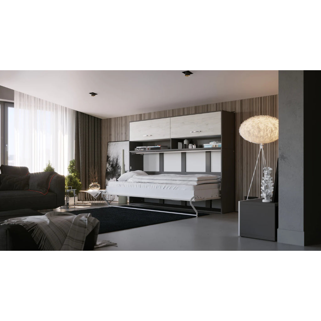 Maxima House Invento Horizontal Wall Bed, Murphy Bed With Cabinets