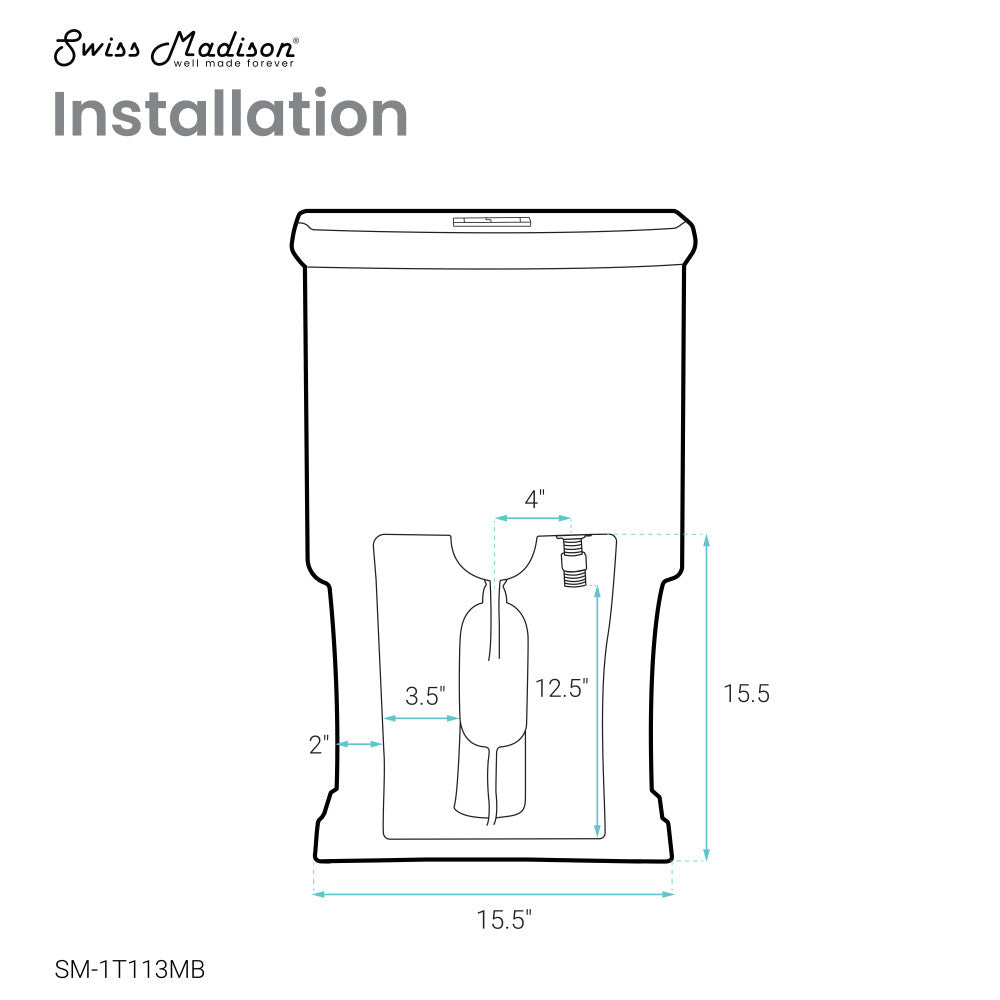 Swiss Madison Voltaire One-Piece Elongated Toilet Dual-Flush 1.1/1.6 gpf in Matte Black