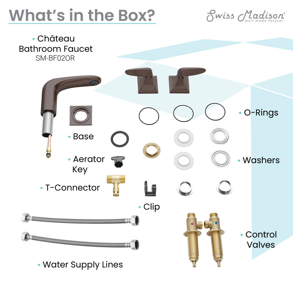 Swiss Madison Chateau 8 in. Widespread, 2-Handle, Bathroom Faucet in Oil Rubbed Bronze