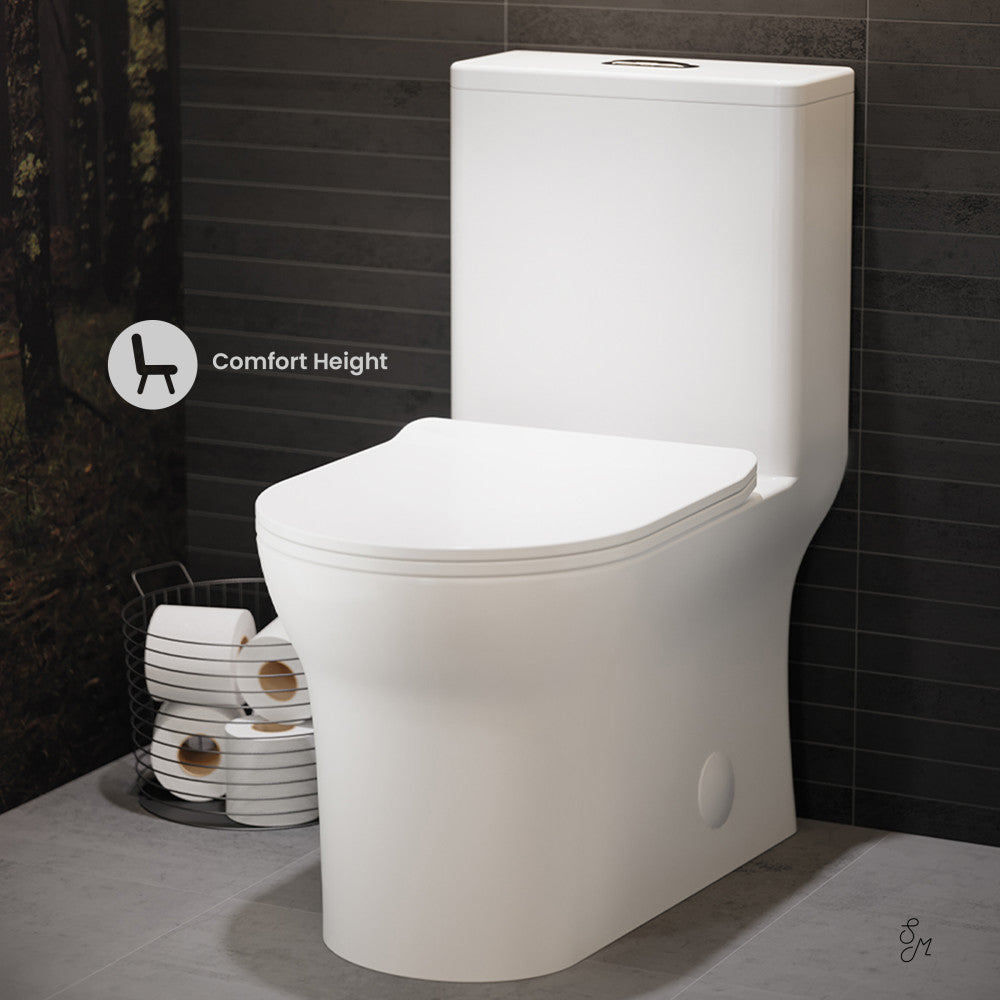 Swiss Madison Burdon One-Piece Elongated Toilet Vortex Dual-Flush 1.1/1.6 gpf