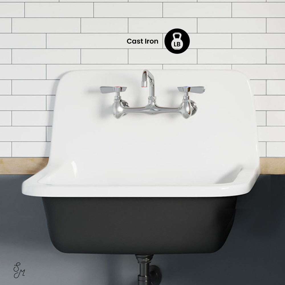 Swiss Madison Loire 22" Wall Hung Cast Iron Bathroom Sink