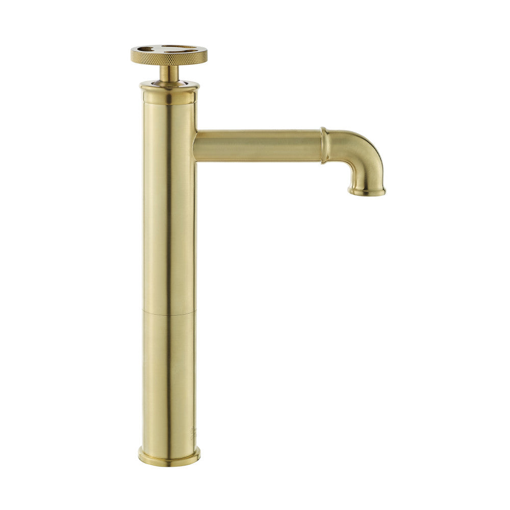 Swiss Madison Avallon Single Hole, Single-Handle Wheel, High Arc Bathroom Faucet in Brushed Gold