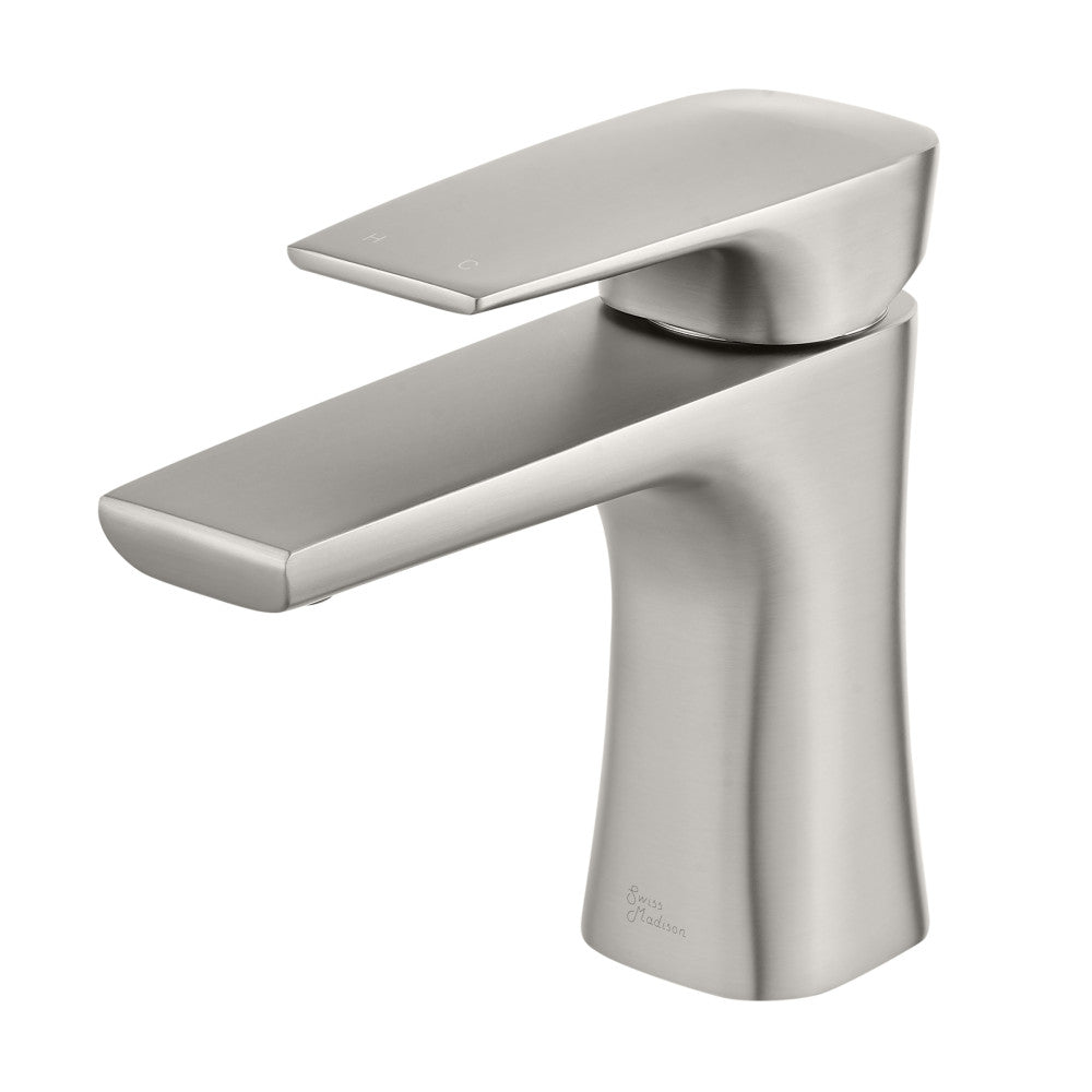Swiss Madison Monaco Single Hole, Single-Handle, Bathroom Faucet in Brushed Nickel