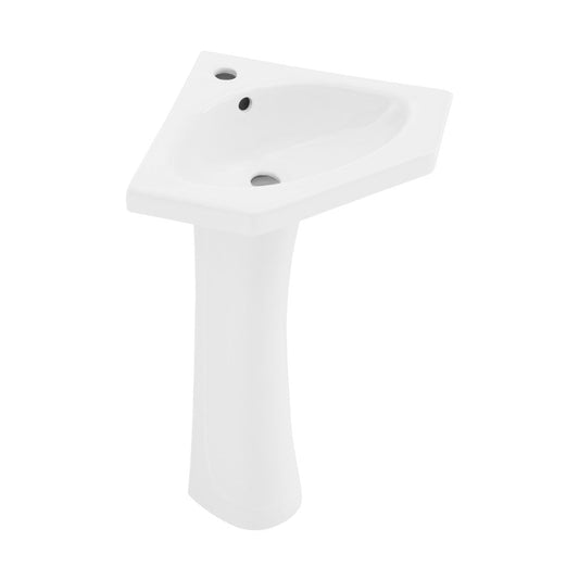 Swiss Madison St.Tropez Corner Two-Piece Pedestal Sink