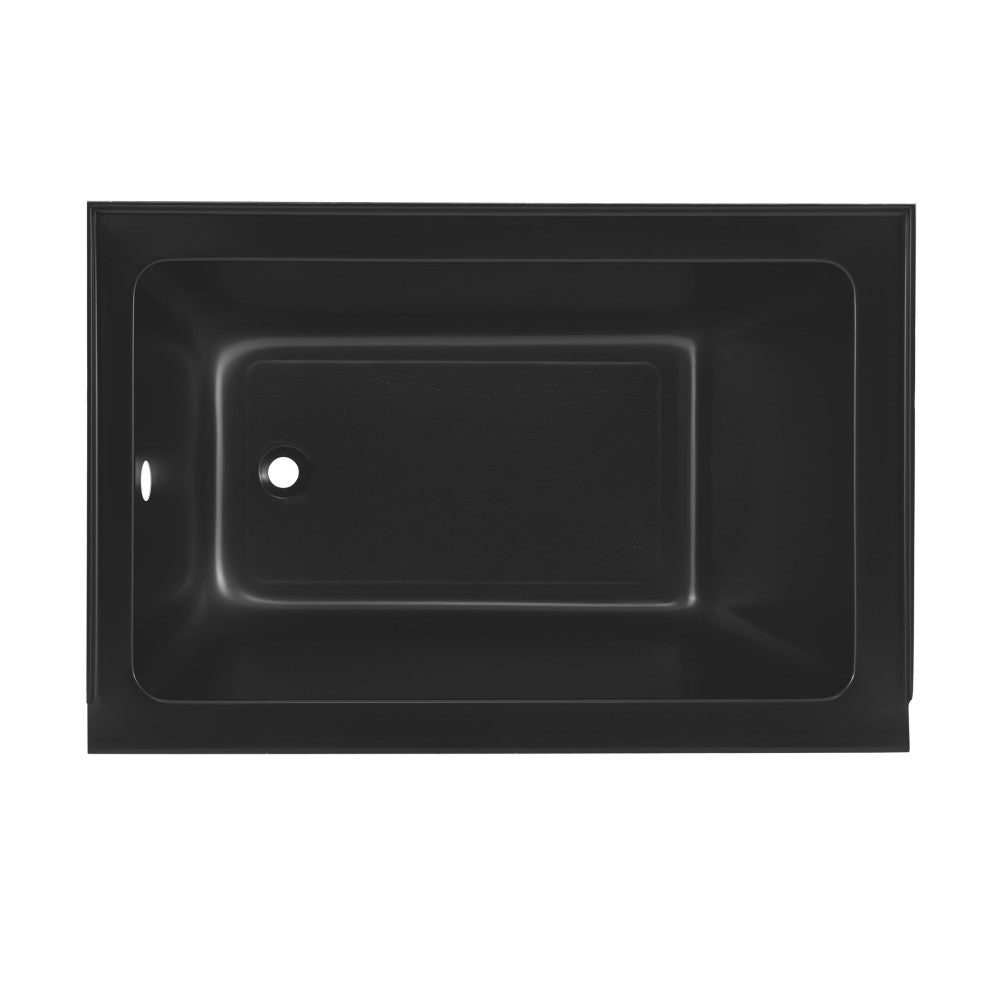 Swiss Madison Voltaire 48" x 32" Left-Hand Drain Alcove Bathtub in Matte Black
