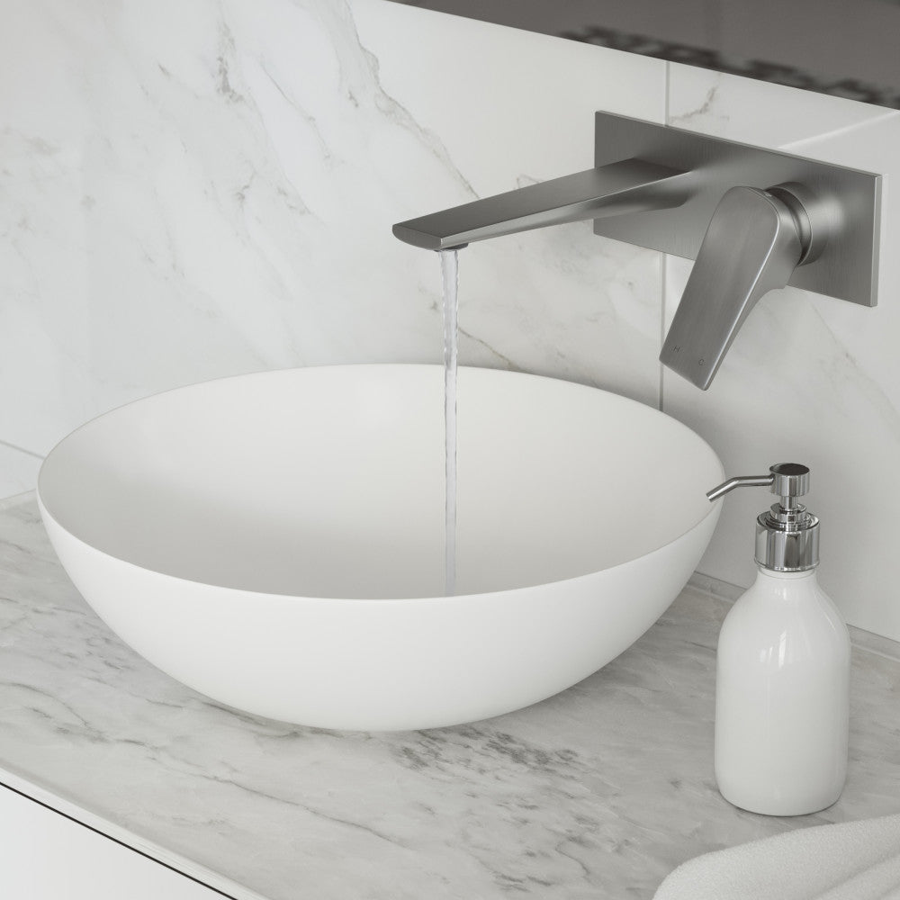 Swiss Madison Monaco Single-Handle, Wall-Mount, Bathroom Faucet in Brushed Nickel