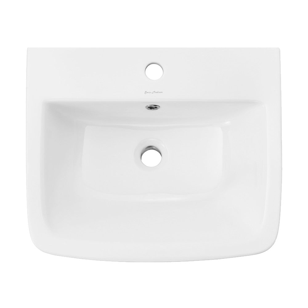 Swiss Madison Carre 21" Wall-Mount Bathroom Sink