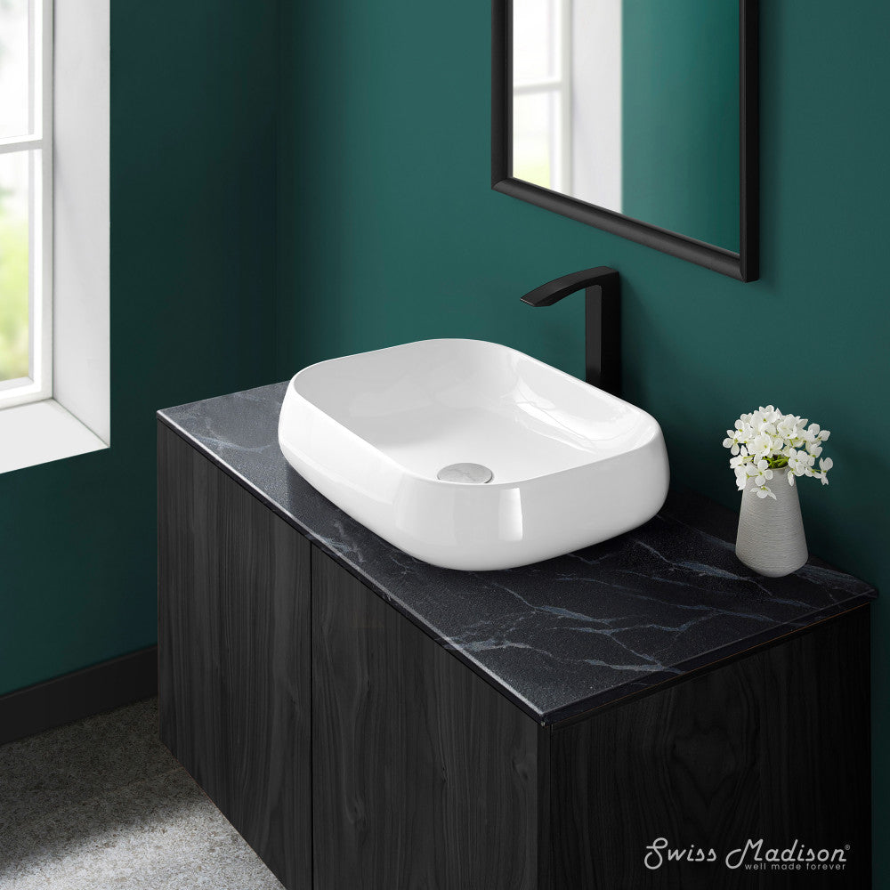 Swiss Madison Chateau 22 Square Ceramic Vessel Sink