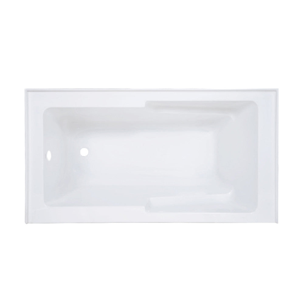 Swiss Madison Voltaire 60" x 32" Left-Hand Drain Alcove Bathtub with Apron and Armrest