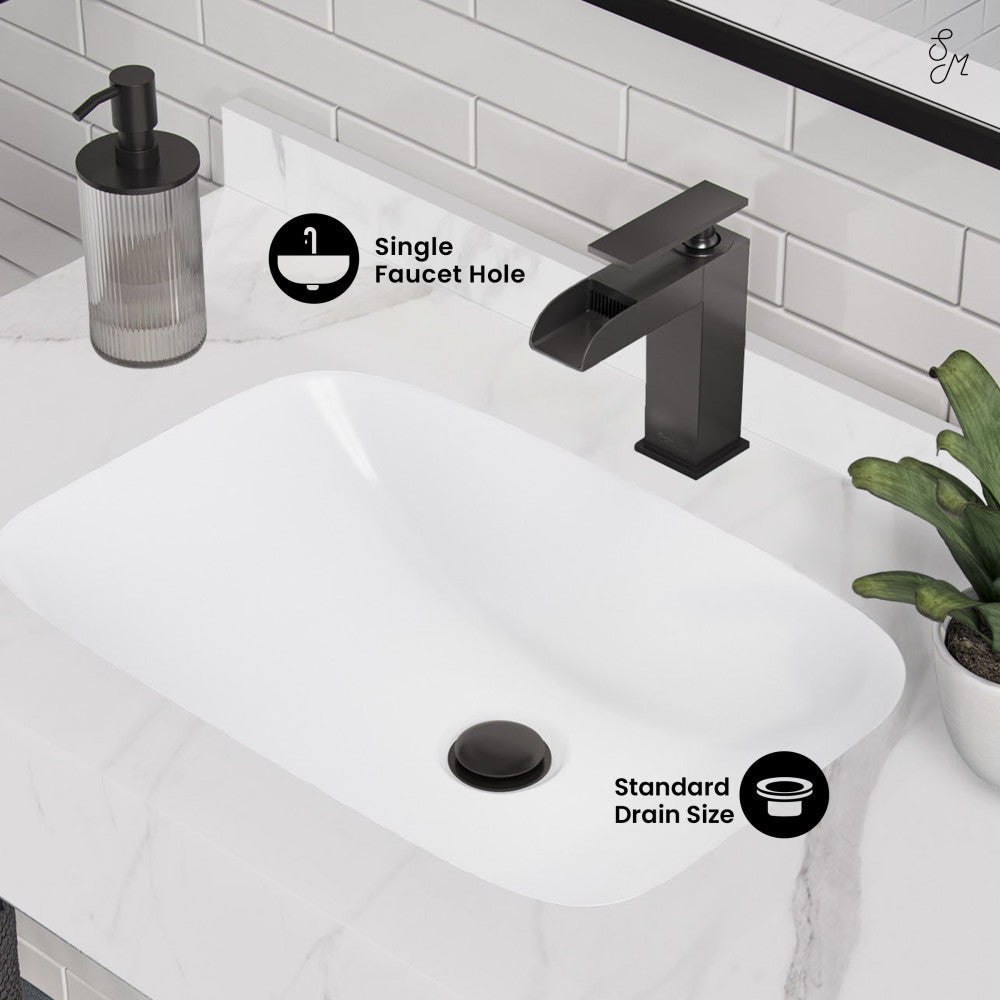 Swiss Madison Avancer 36'' Wall Mount Sink In White Marble