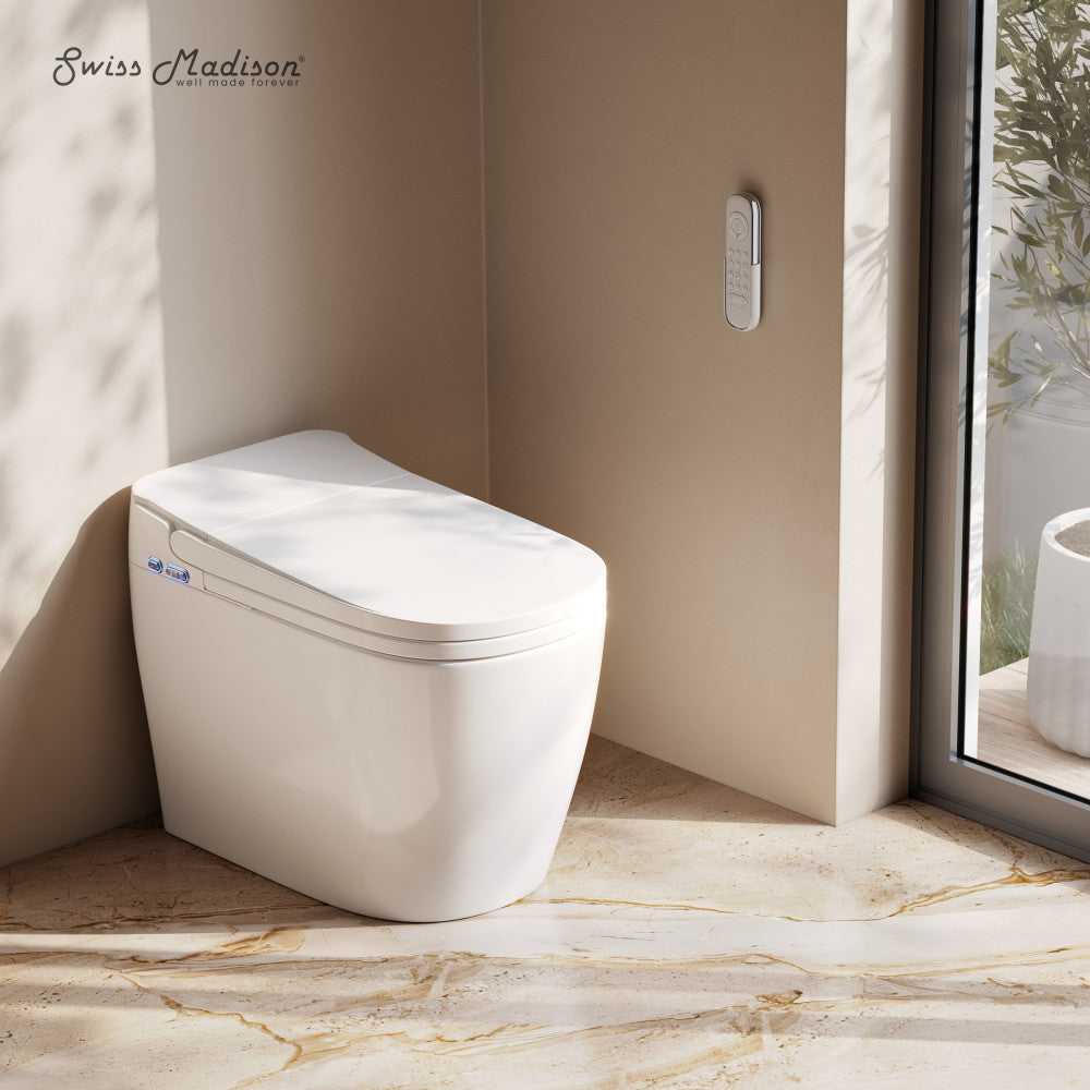 Swiss Madison Avancer One Piece Smart Toilet 1.28 GPF in Glossy White with Heated Bidet, Air Drying, Night Light, Foot Sensor