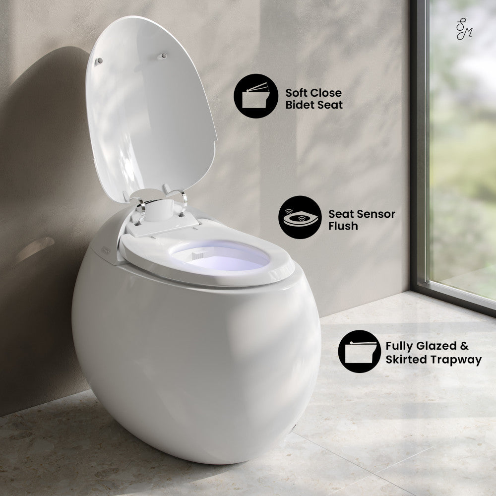 Swiss Madison Plaisir Smart One-Piece 1.28 GPF Single Flush Toilet in Glossy White