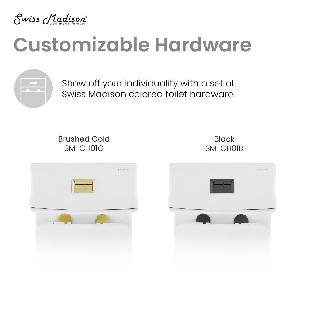 Swiss Madison Concorde One Piece Square Toilet Dual Flush 1.1/1.6 gpf with 10" Rough In