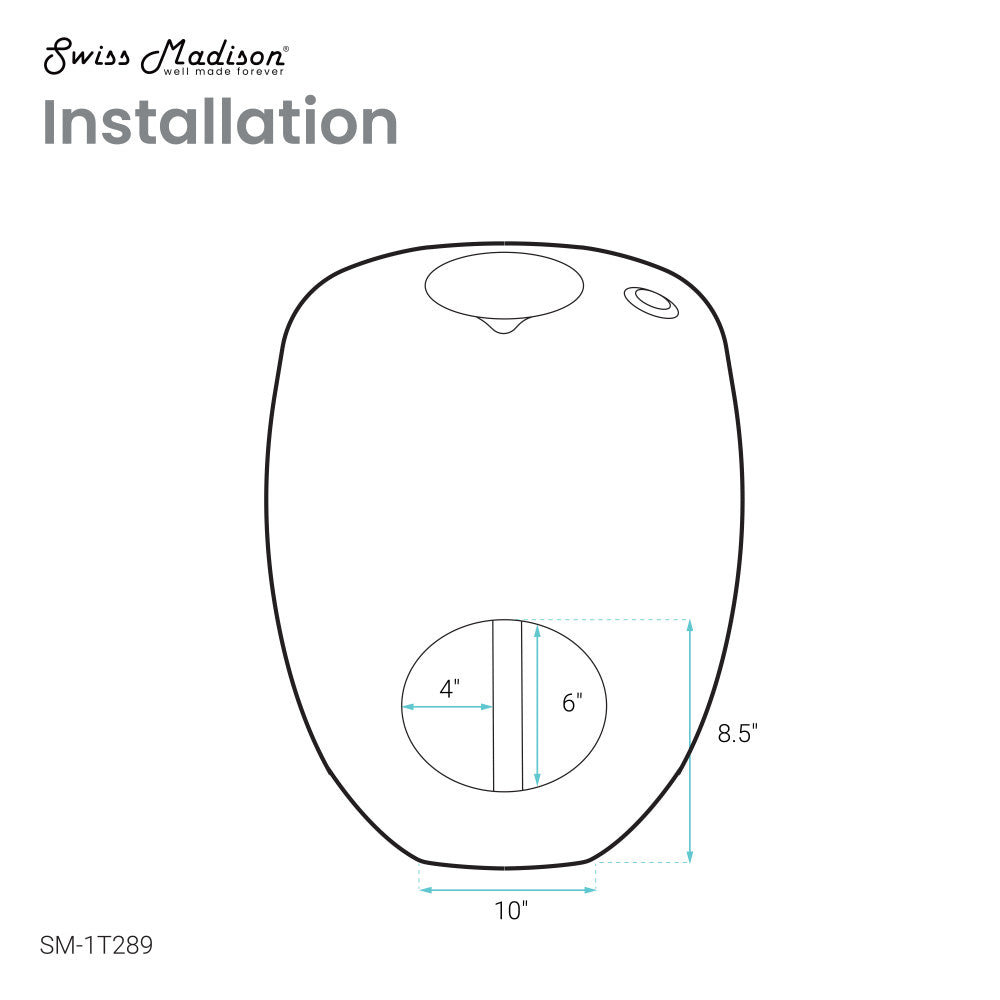 Swiss Madison Plaisir II One-Piece Elongated Toilet Top Flush 1.28 GPF