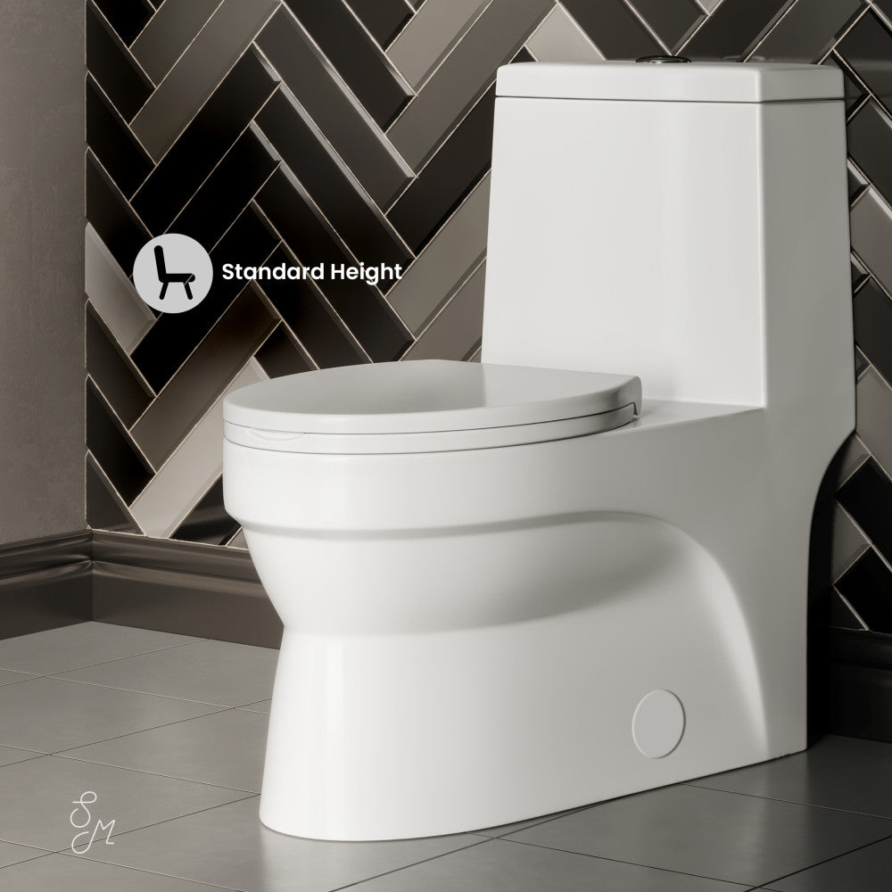 Swiss Madison Virage One-Piece Elongated Toilet Vortex Dual-Flush 1.1/1.6 gpf