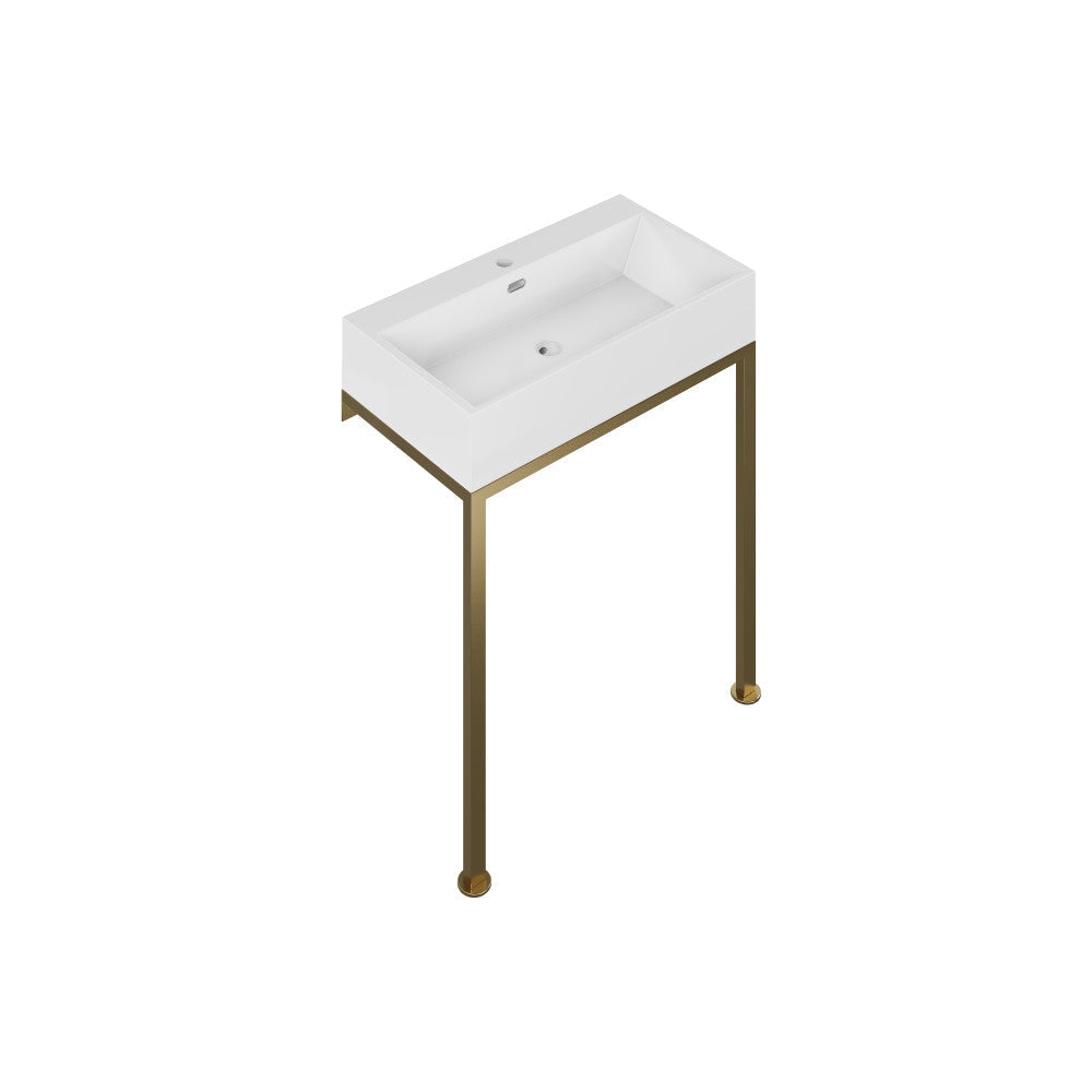 Swiss Madison Concorde 30" Rectangle Console Sink with Brushed Gold Legs