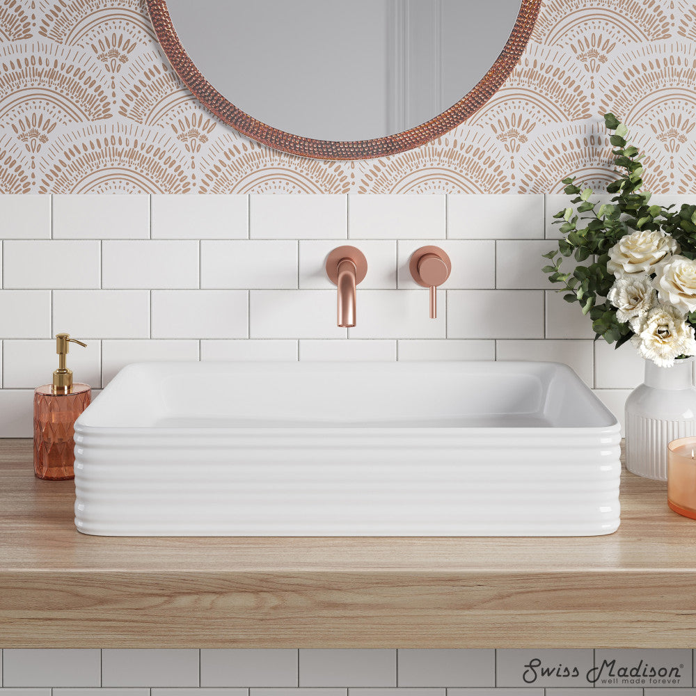 Swiss Madison Adour 25'' Vessel Sink in White