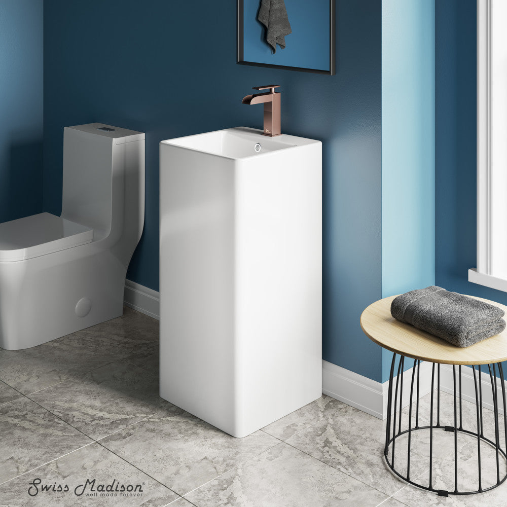 Swiss Madison Concorde One Piece Pedestal Sink
