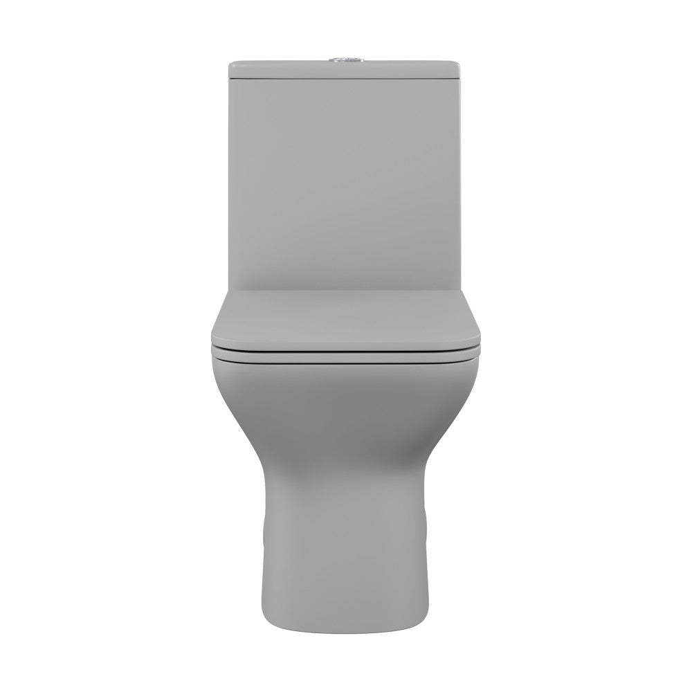 Swiss Madison Carre One-Piece Square Toilet Dual-Flush in Matte Grey1.1/1.6 gpf