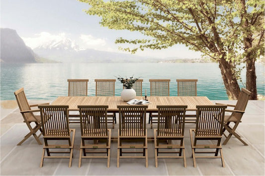 Anderson Teak Valencia Classic 13-Pieces Dining Set