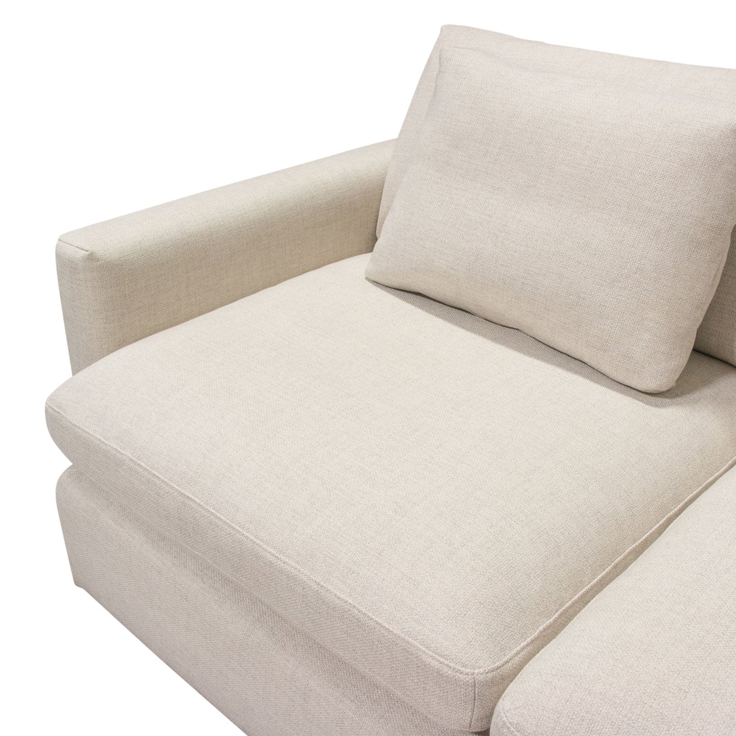 Arcadia 3PC Corner Sectional w/ Feather Down Seating in Cream Fabric by Diamond Sofa
