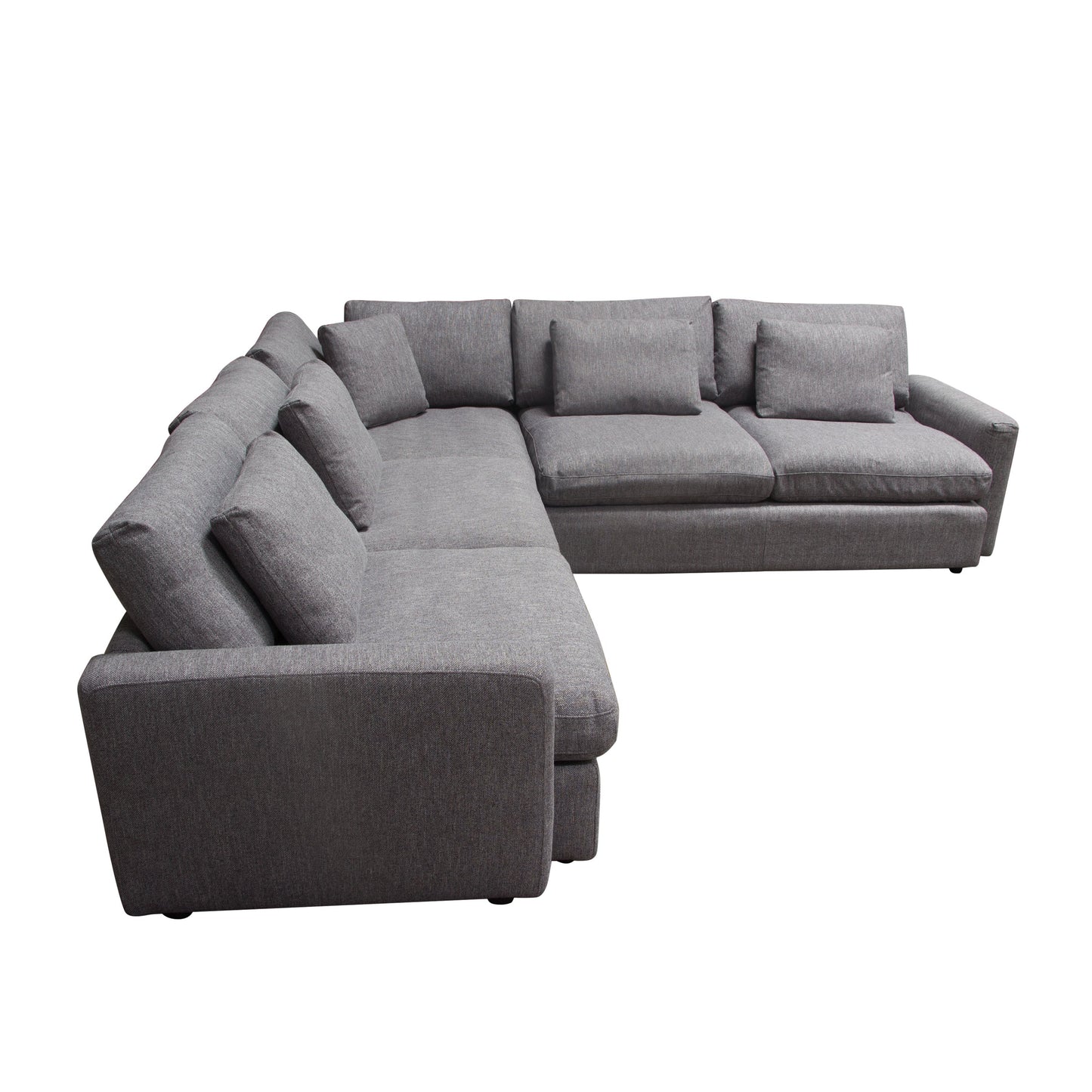 Arcadia 3PC Corner Sectional w/ Feather Down Seating in Grey Fabric by Diamond Sofa