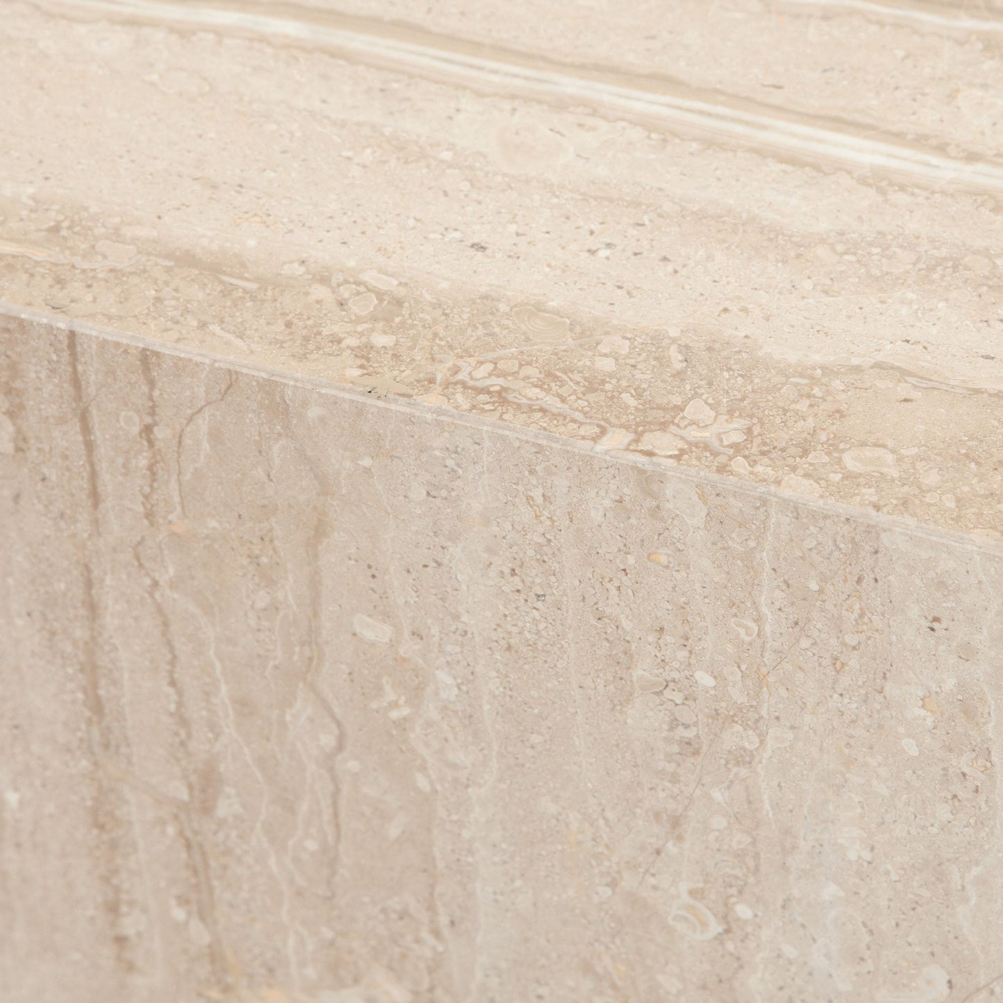 Ark Rectangle Cocktail Table in Genuine Beige Marble by Diamond Sofa
