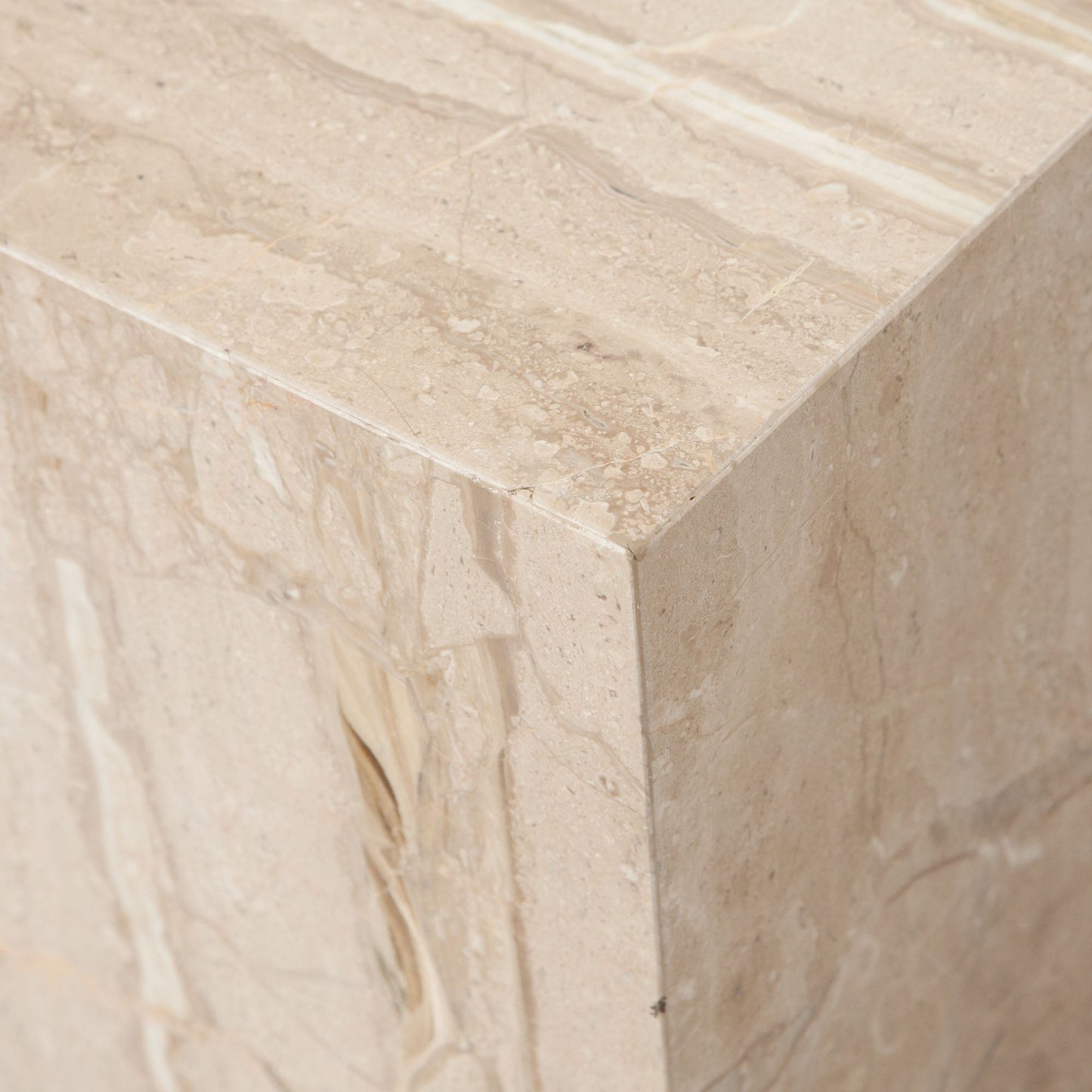 Ark Rectangle Cocktail Table in Genuine Beige Marble by Diamond Sofa