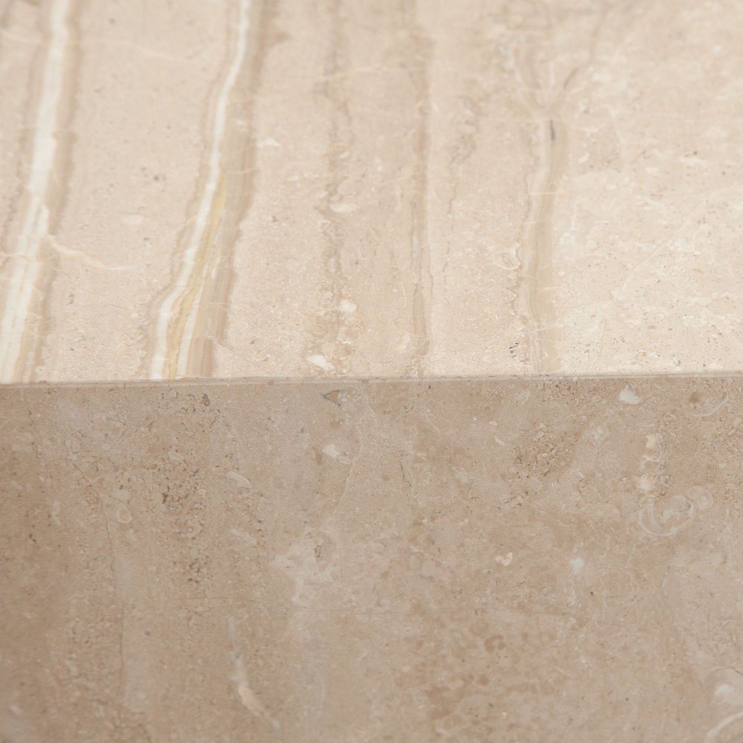 Ark Rectangle Cocktail Table in Genuine Beige Marble by Diamond Sofa