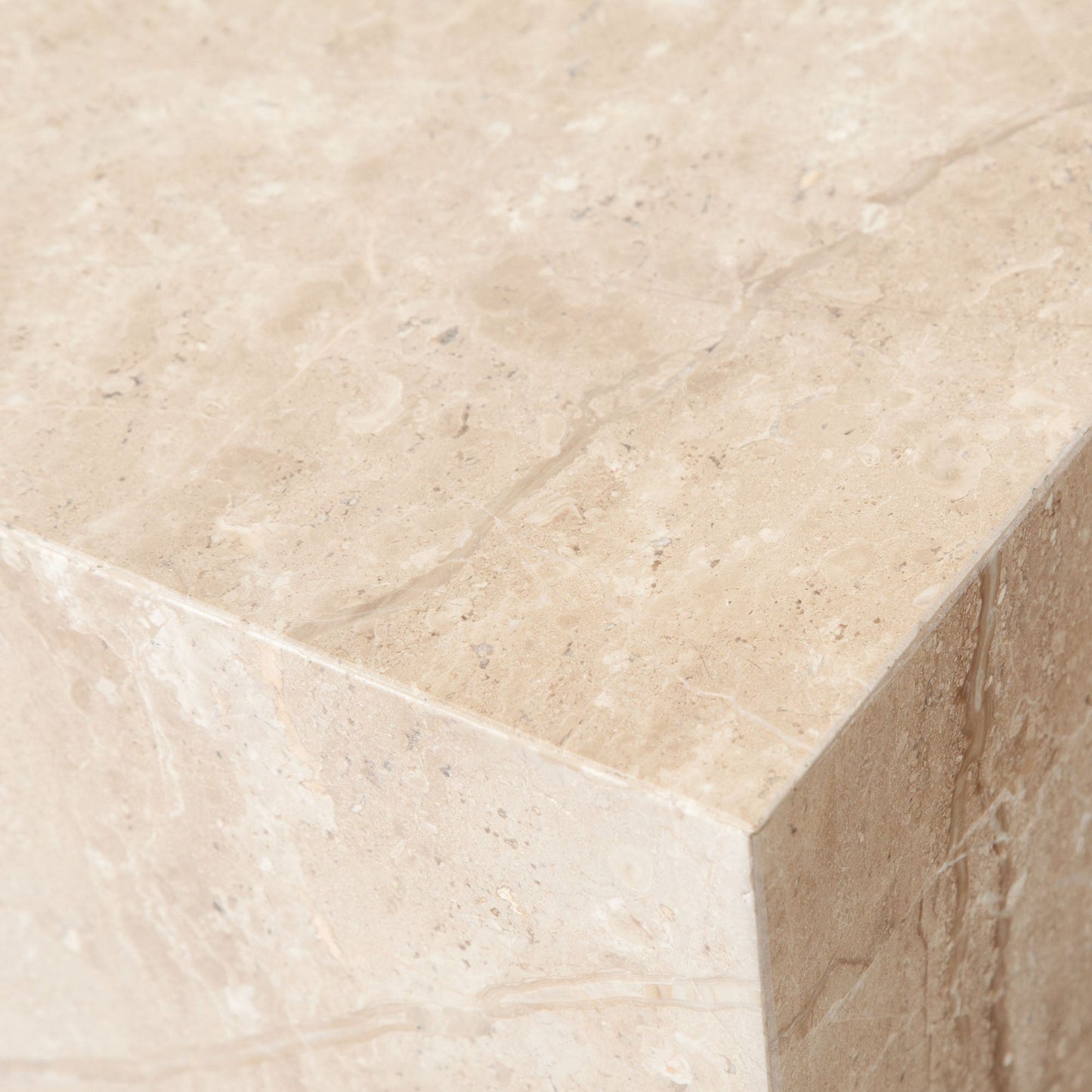 Ark Rectangle Cocktail Table in Genuine Beige Marble by Diamond Sofa