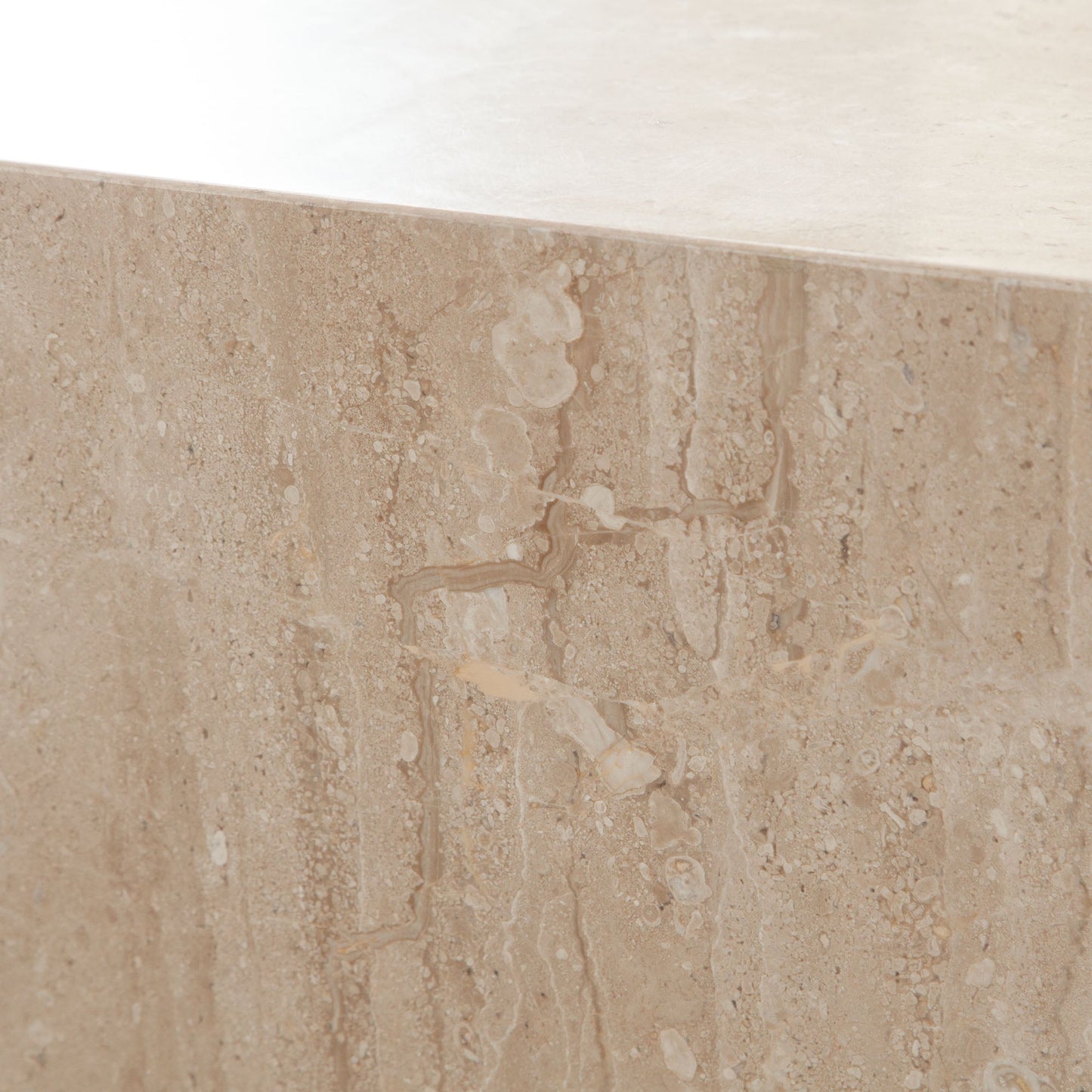 Ark Rectangle Cocktail Table in Genuine Beige Marble by Diamond Sofa