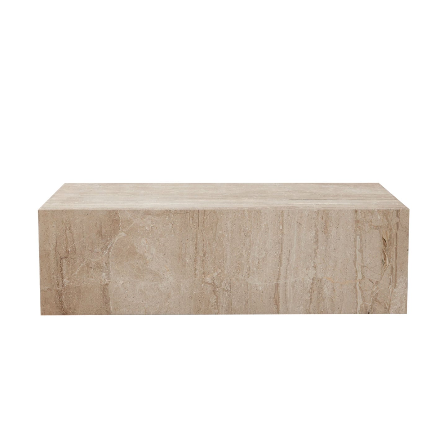 Ark Rectangle Cocktail Table in Genuine Beige Marble by Diamond Sofa