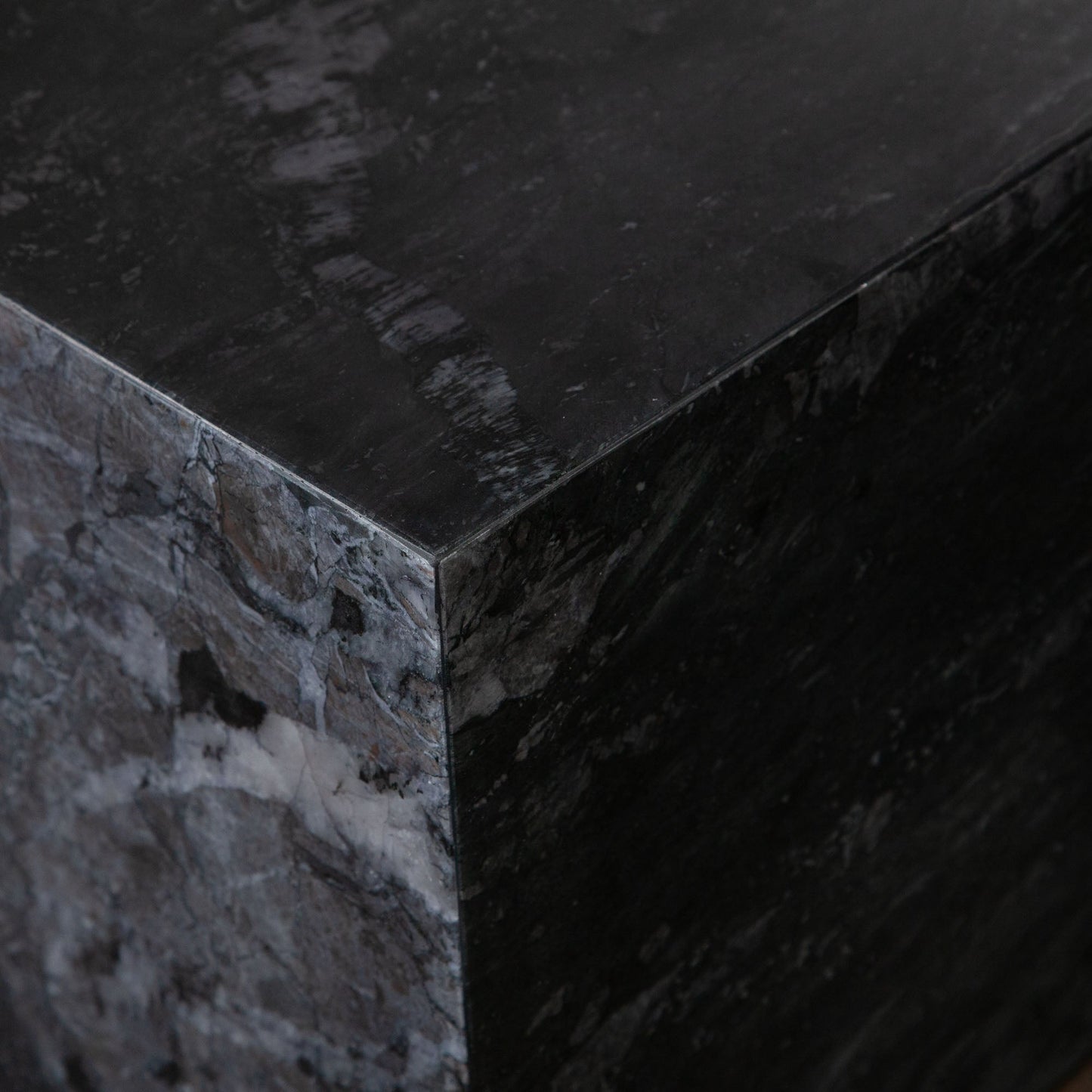 Ark Rectangle Cocktail Table in Genuine Black Marble by Diamond Sofa
