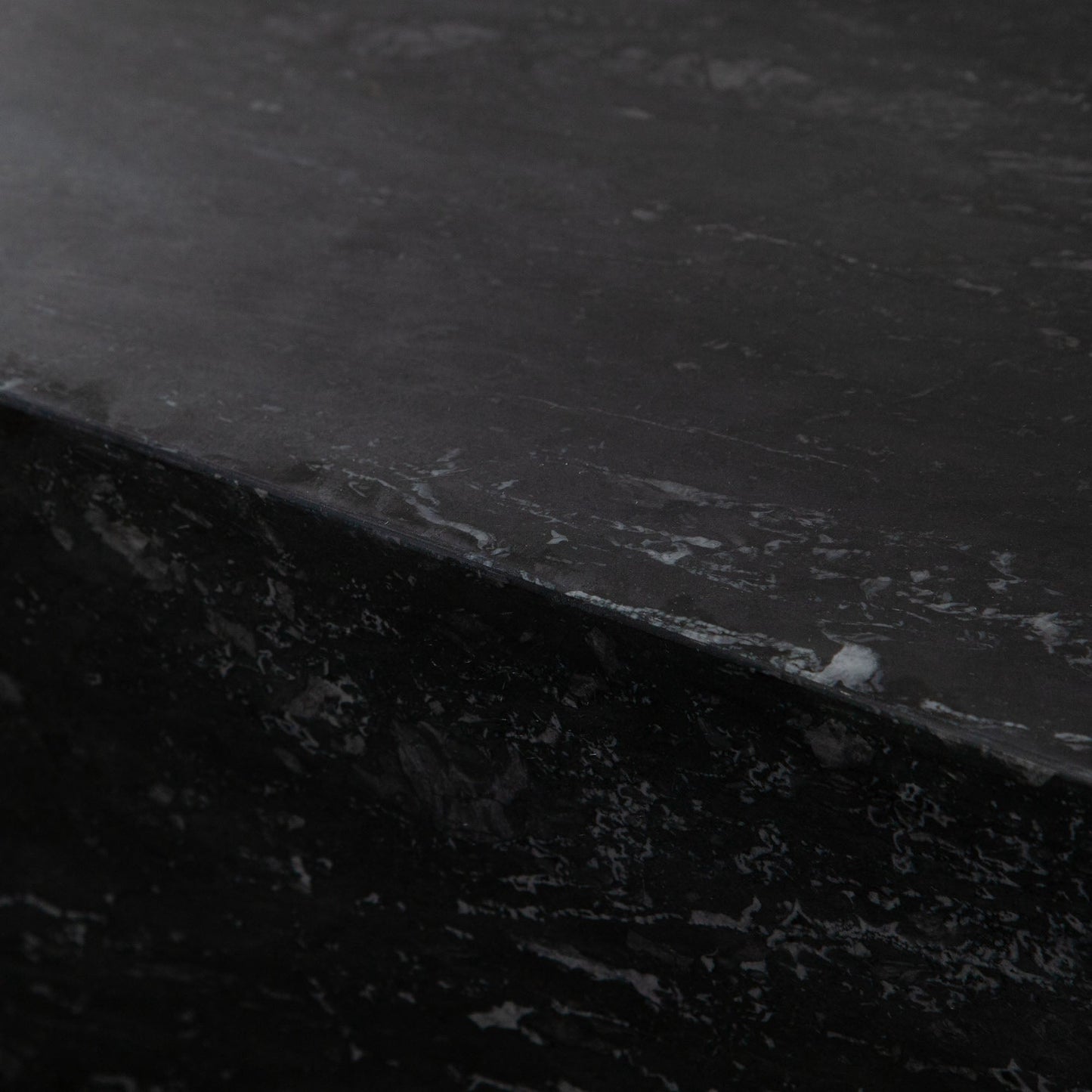 Ark Rectangle Cocktail Table in Genuine Black Marble by Diamond Sofa