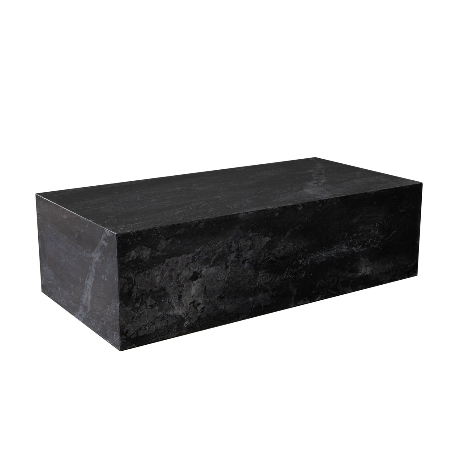 Ark Rectangle Cocktail Table in Genuine Black Marble by Diamond Sofa