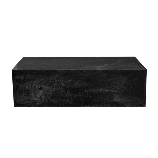 Ark Rectangle Cocktail Table in Genuine Black Marble by Diamond Sofa