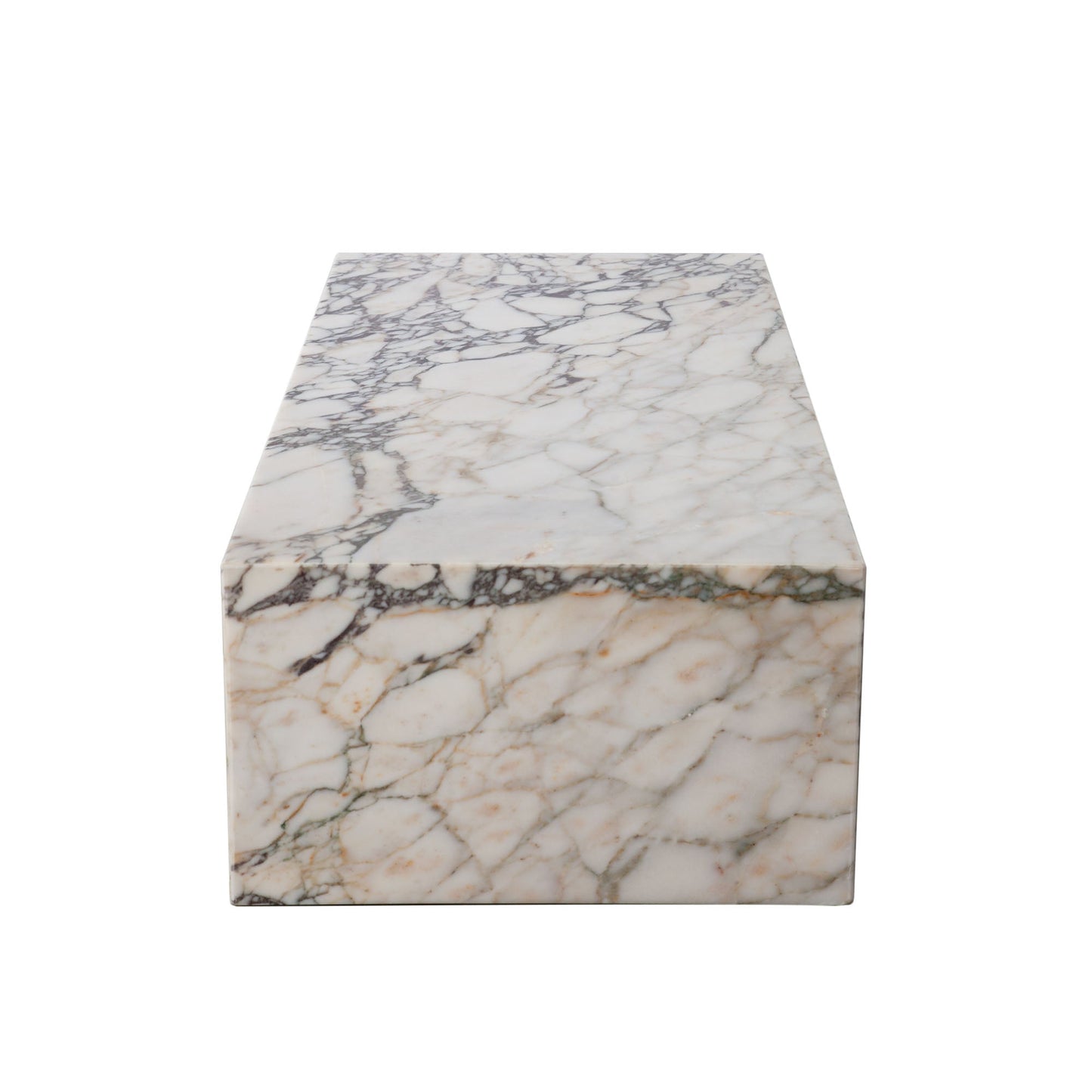 Ark Rectangle Cocktail Table in Genuine Viola Marble by Diamond Sofa
