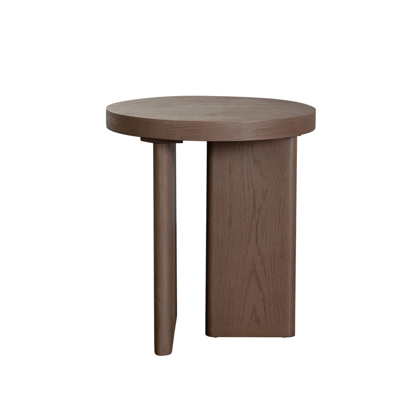 Aspen Round End Table in Dark Oak finish by Diamond Sofa