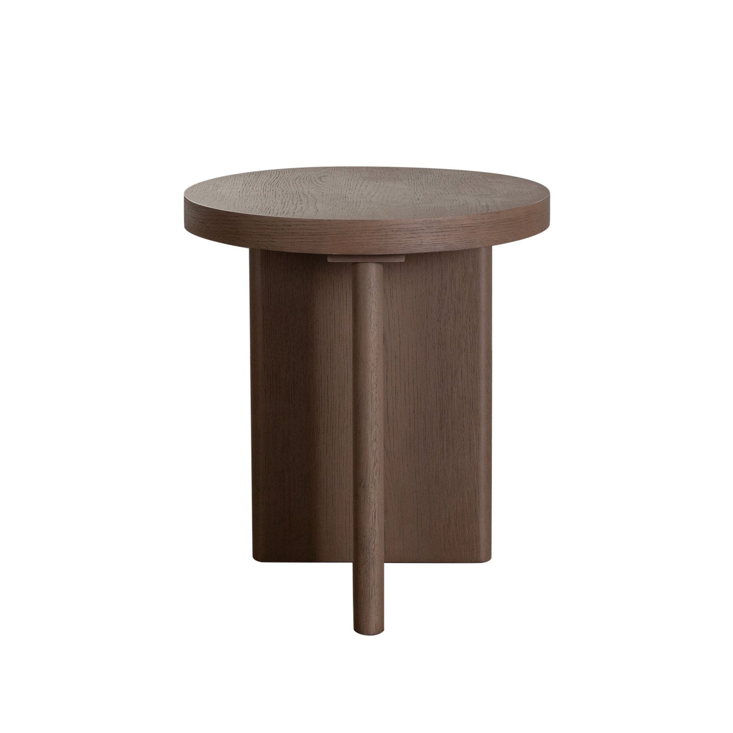 Aspen Round End Table in Dark Oak finish by Diamond Sofa
