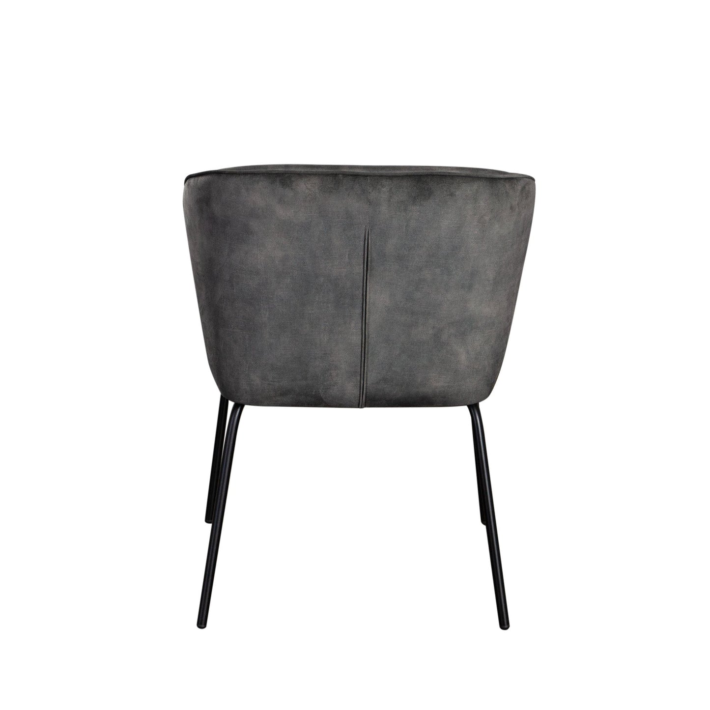 Avery Set of (2) Dining Chairs in Textured Grey Velvet w/ Black Metal Leg by Diamond Sofa