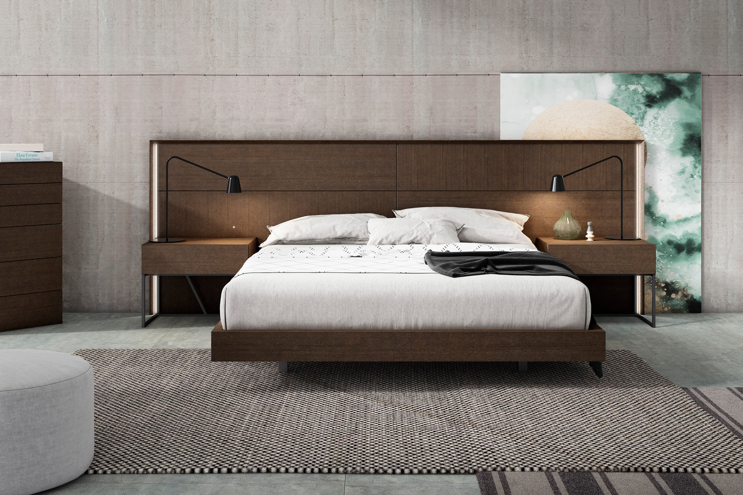 J&M Furniture Almada Queen Bed in Ash