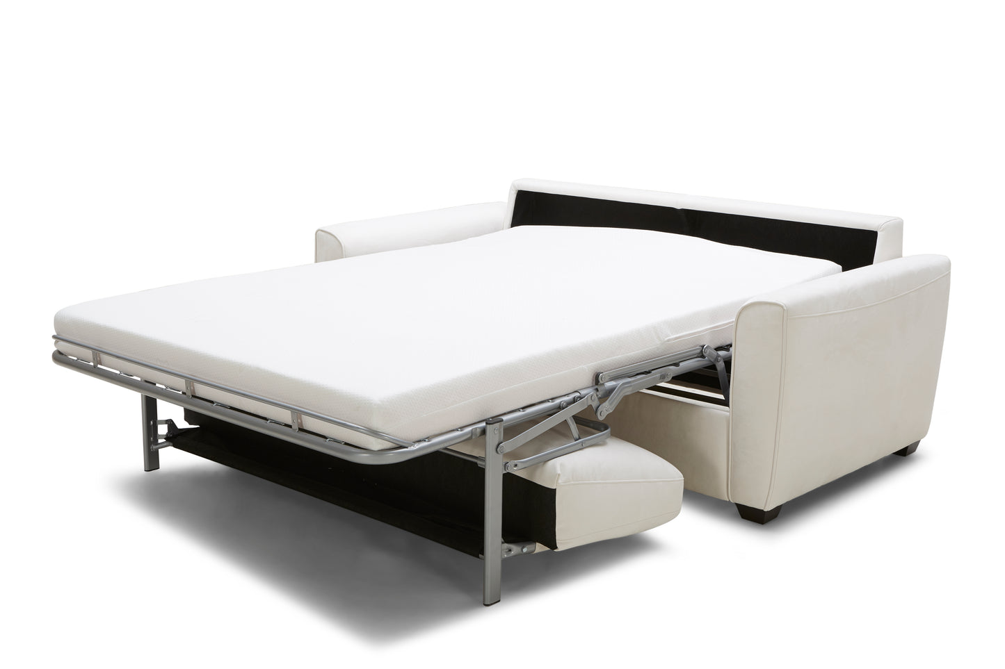 J&M Furniture Alpine Sofa Bed in White Fabric