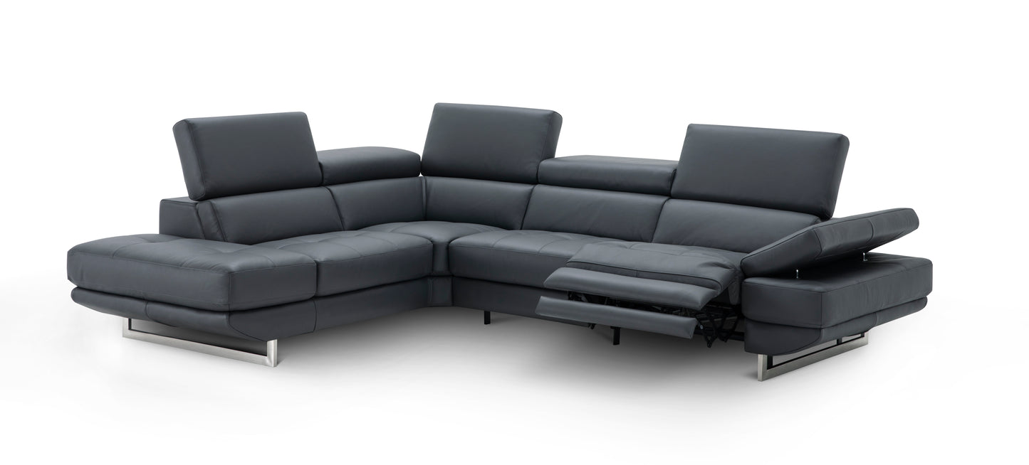 J&M Furniture Annalaise LHF Chaise Blue Grey