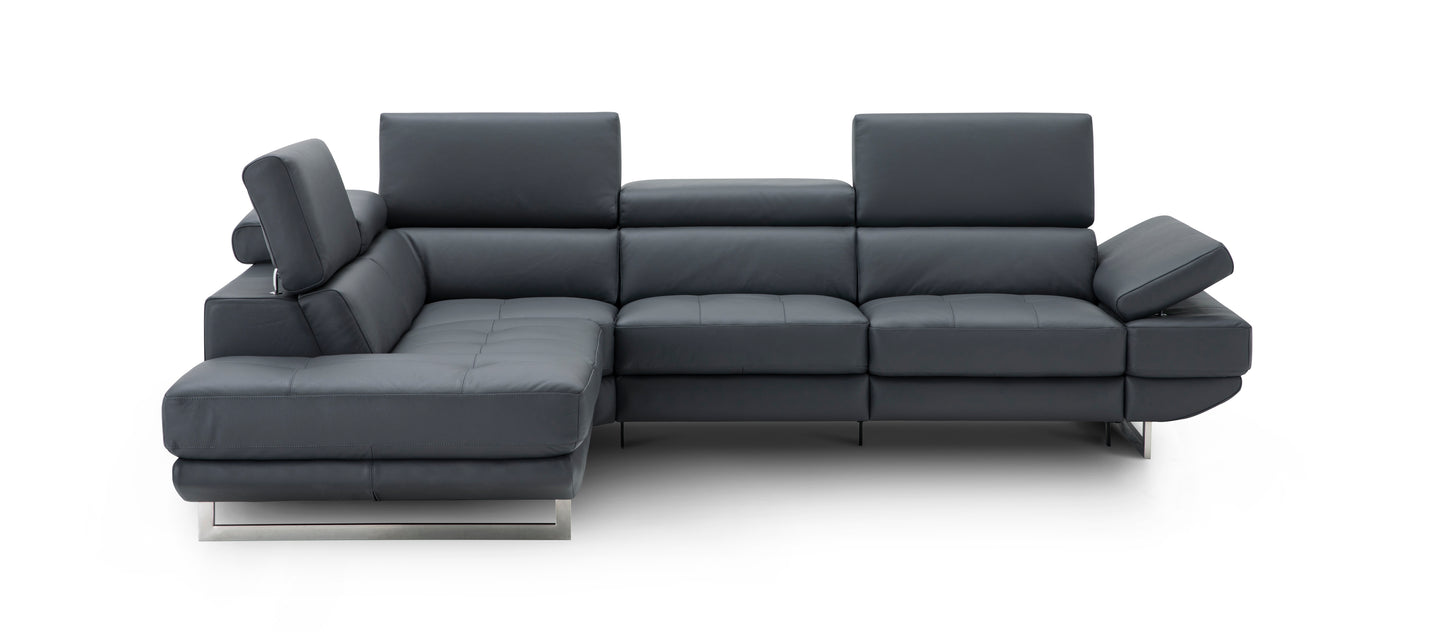 J&M Furniture Annalaise LHF Chaise Blue Grey