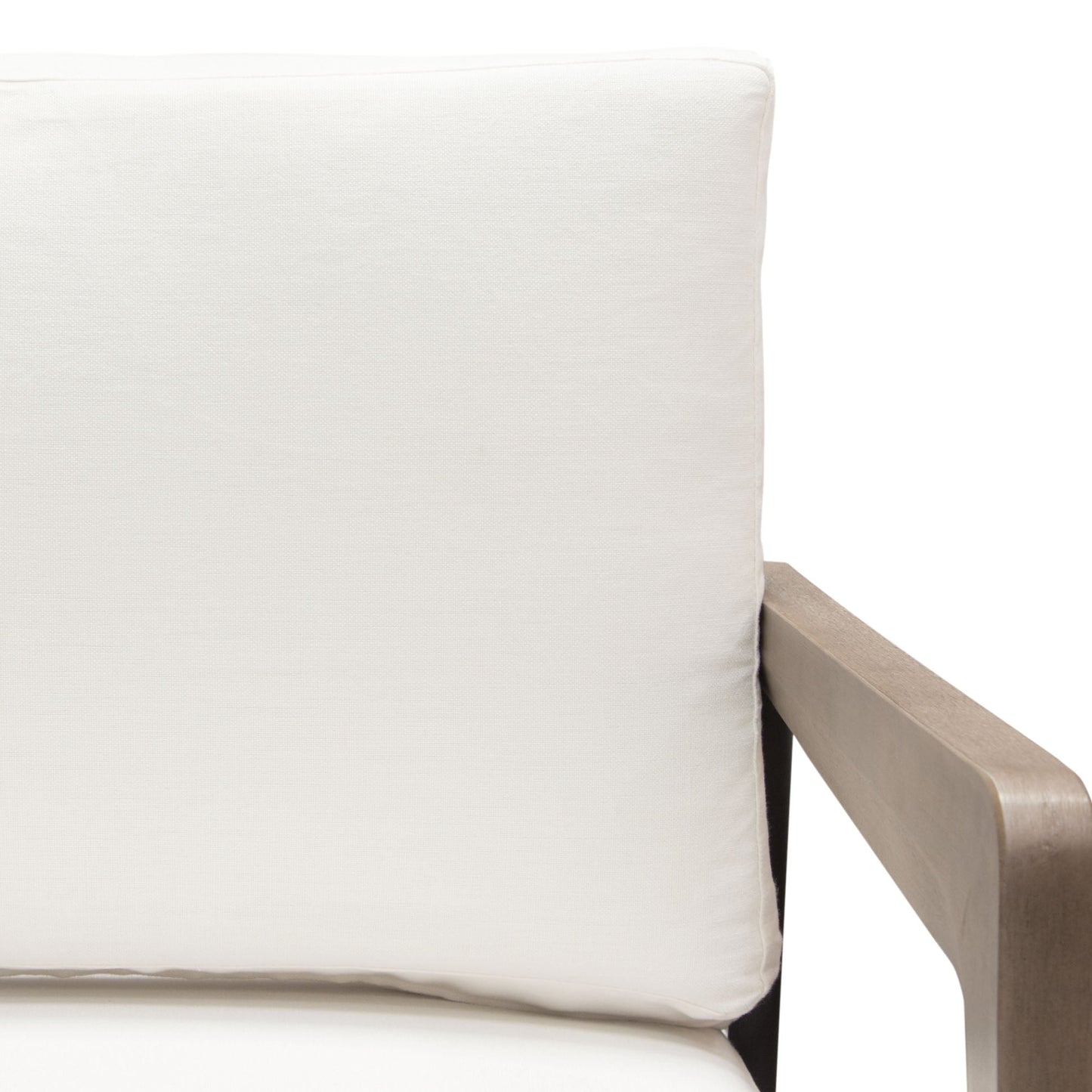 Blair Accent Chair in White Fabric with Curved Wood Leg Detail by Diamond Sofa