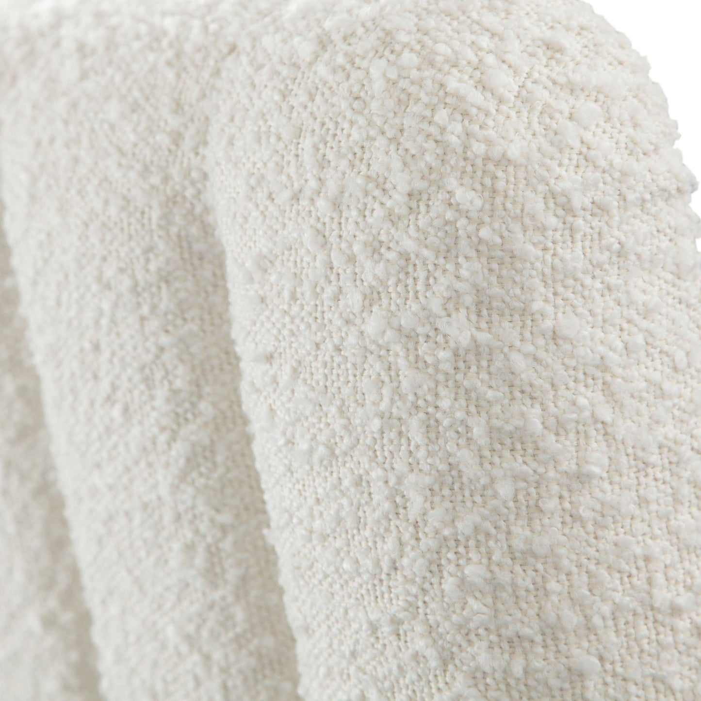 Brooke 54" Queen Bed w/ Vertical Channel Tuft in Ivory Boucle by Diamond Sofa