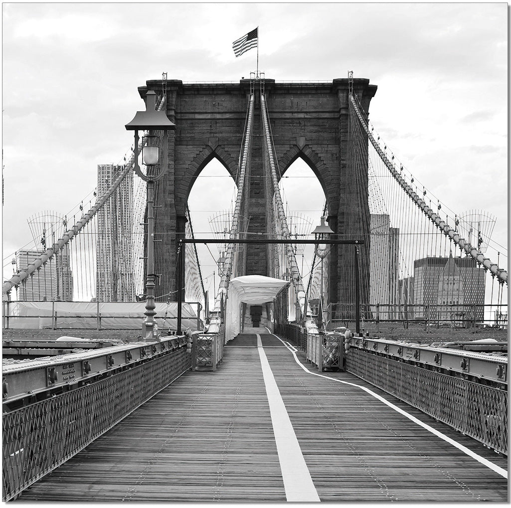 J&M Furniture Wall Art Brooklyn Bridge Flag