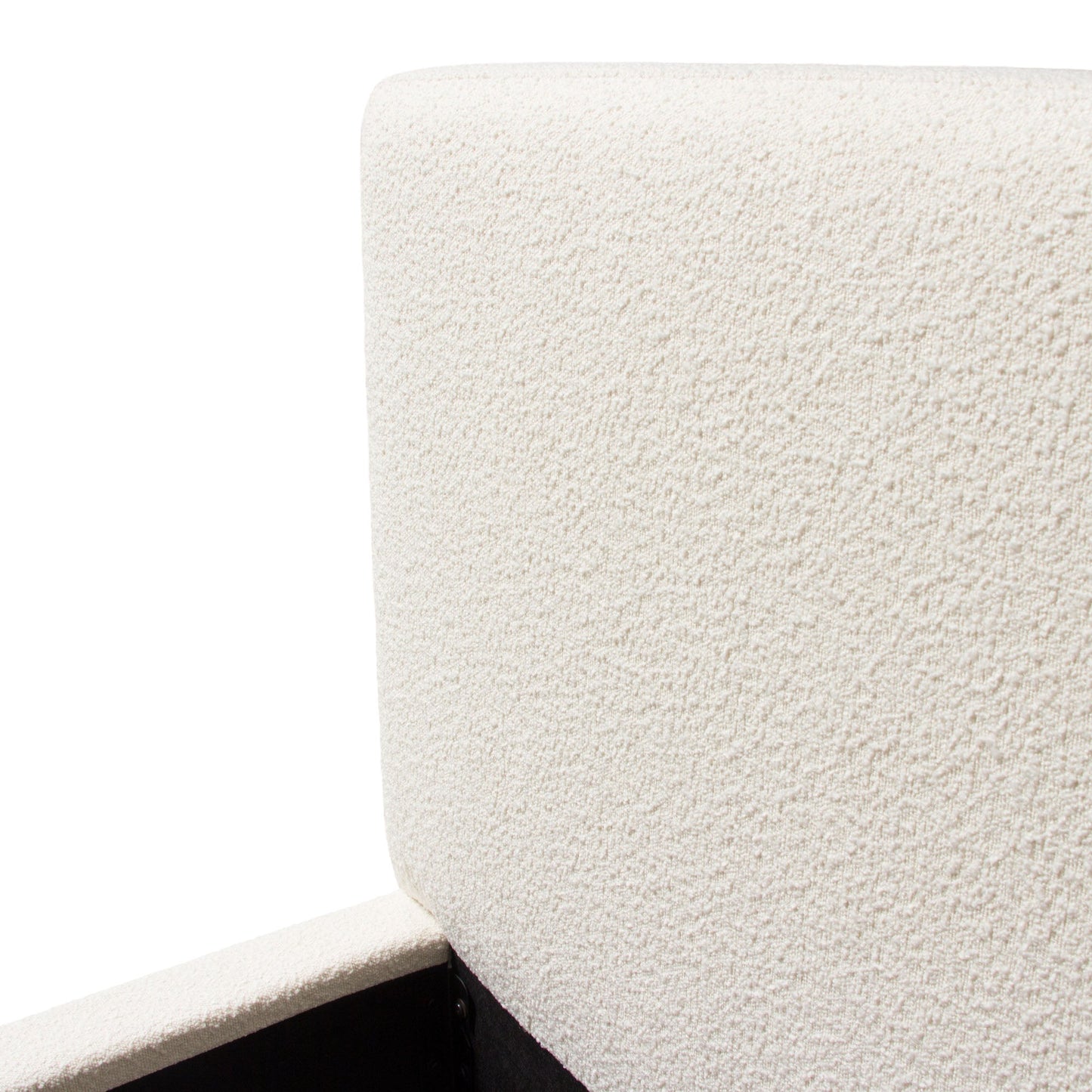 Cloud 43" Low Profile Eastern King Bed in Ivory Boucle Fabric by Diamond Sofa