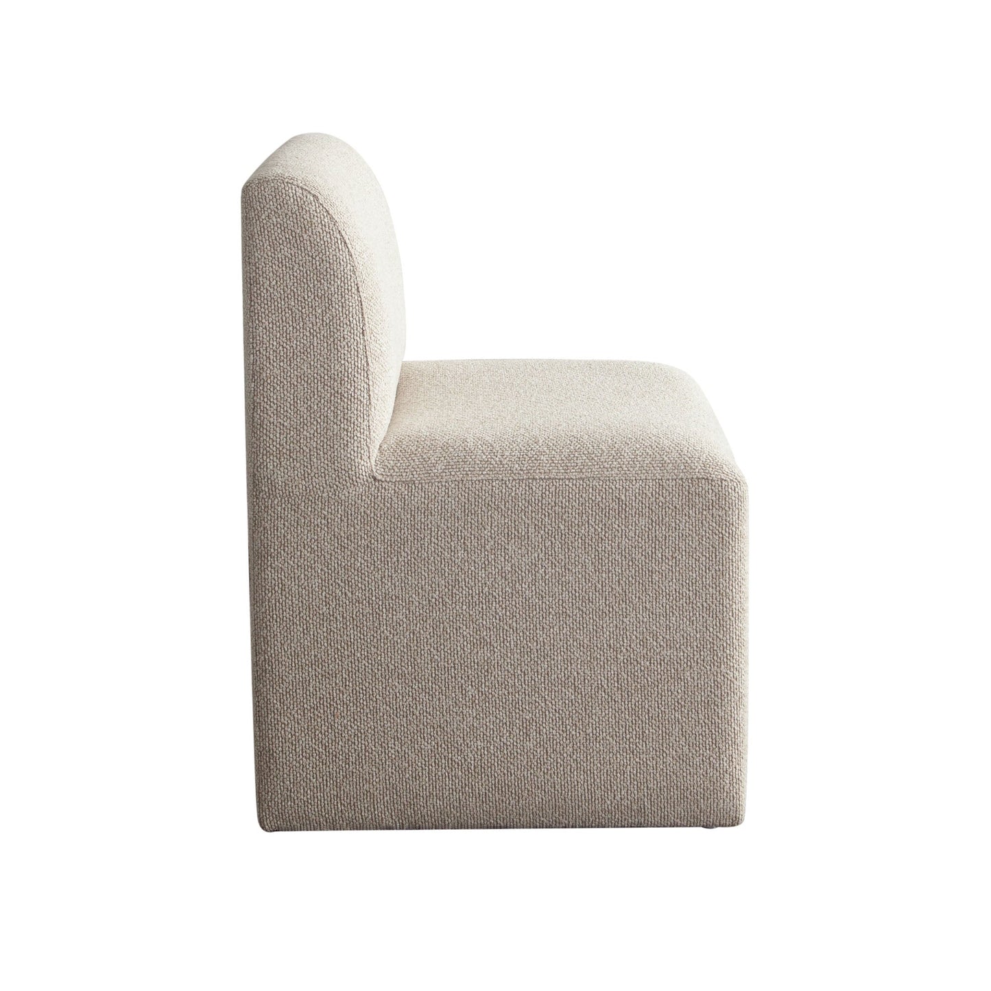 Coral Armless Dining/Accent Chair in Wheat Polyester Fabric by Diamond Sofa