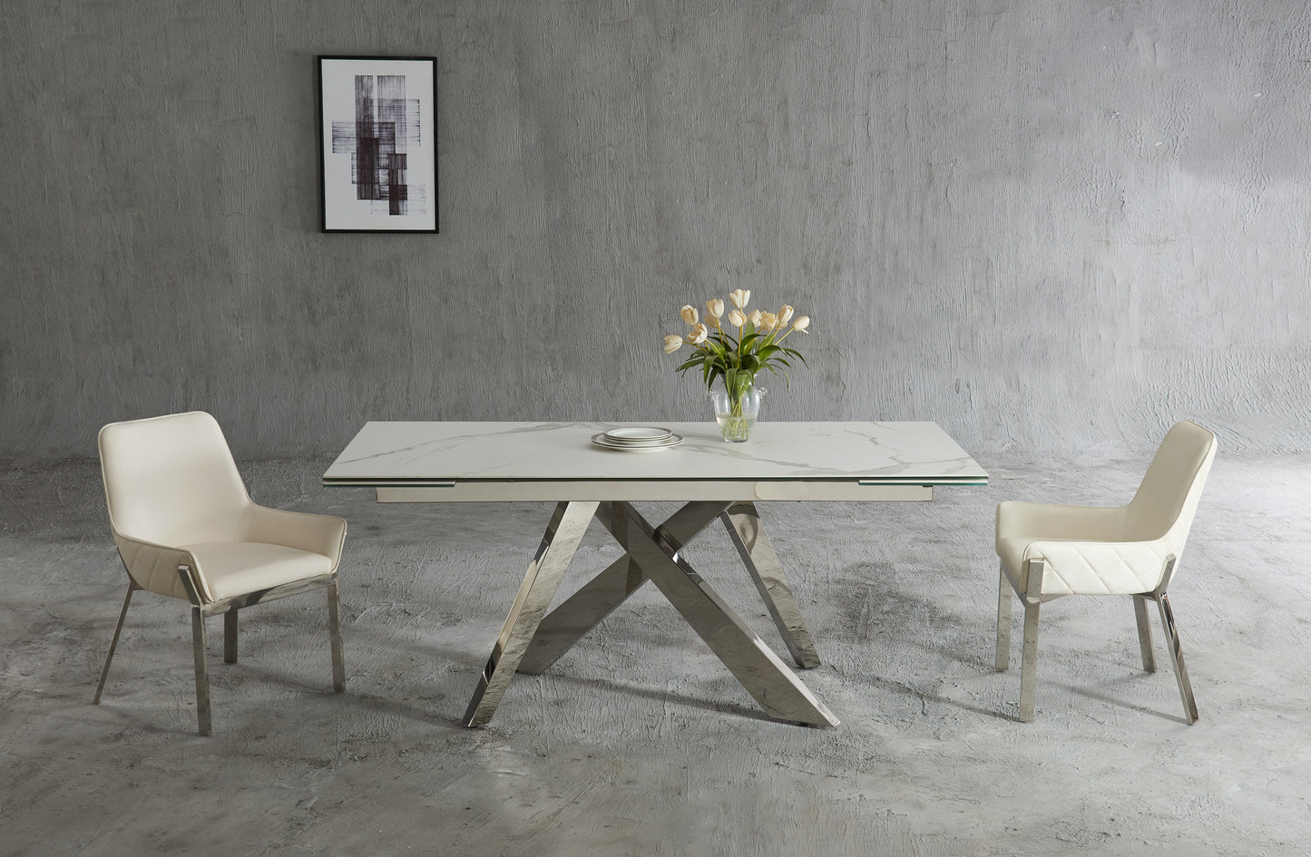 J&M Furniture MC Carrara Extension Table